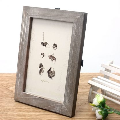 French country rustic retro wooden photo frame